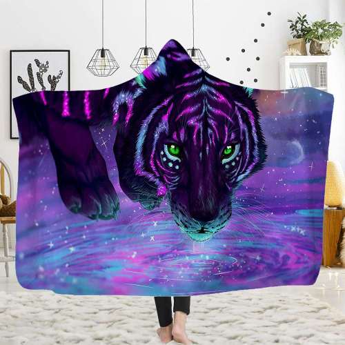 Tiger Hooded Blanket
