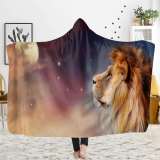 3D Hooded Lion Blanket