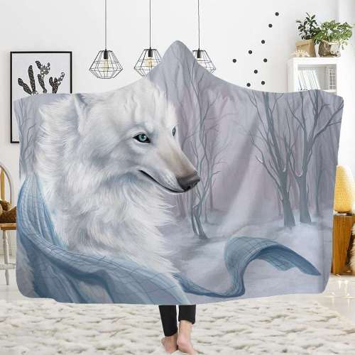 Wolf Hooded Blanket