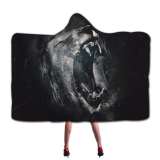3D Hooded Lion Blanket