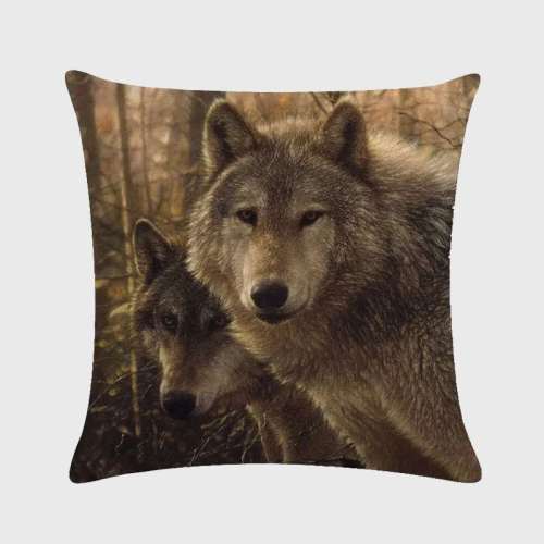 Wolf Throw Pillowcase