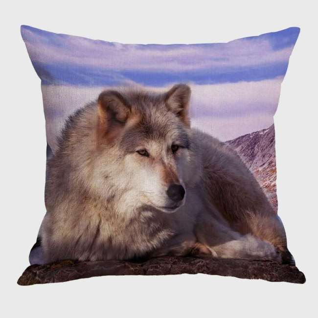 Animal Wolf Print Pillowcase