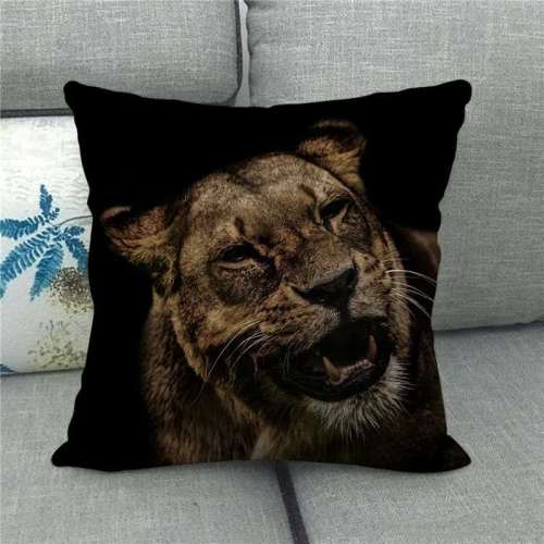 Black Lioness Pillow Case