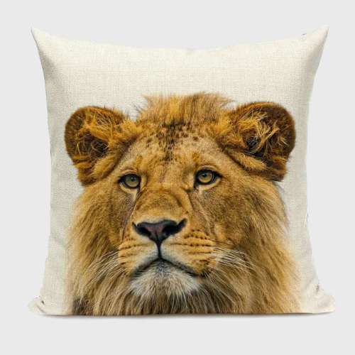 Lion Face Pillow Covers