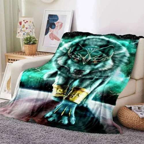 Animal Wolf Sofa Blanket