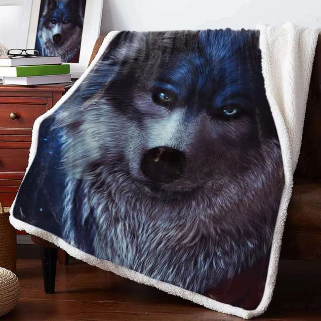 Wolf Face Blanket