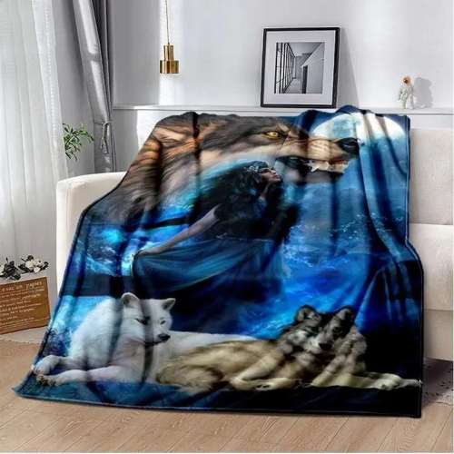 Wolf Human Blanket