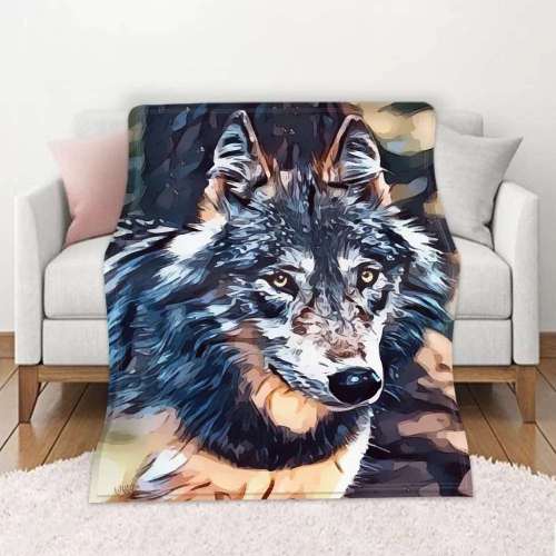 Wolf Fuzzy Blanket