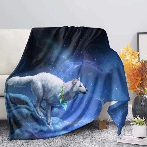 Galaxy Bed Wolf Blanket