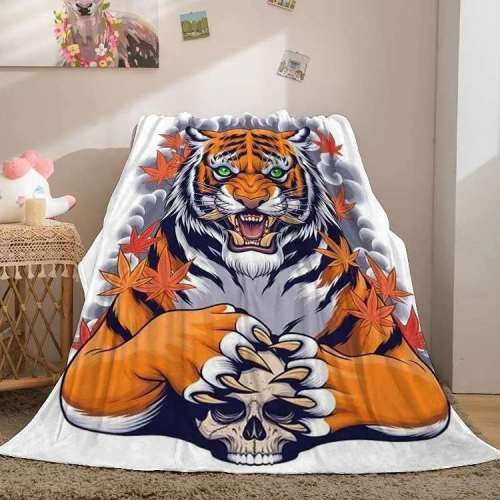 Tiger Skull Blanket