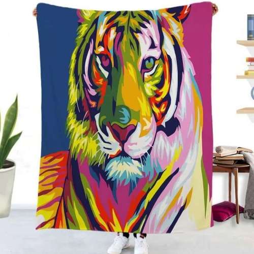 Flannel Tiger Blanket
