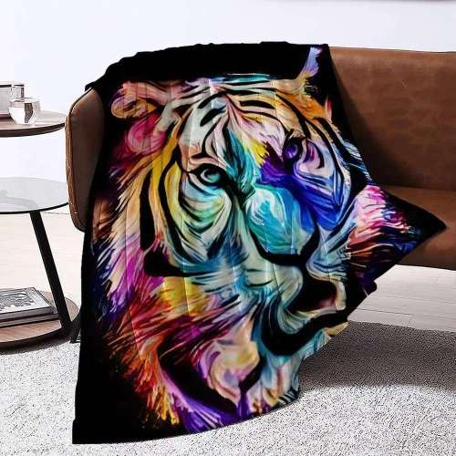 Multicolor Tiger Blanket