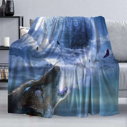 Thick Wolf Bat Blanket