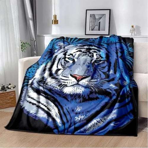 Blue Tiger Blanket Mexican
