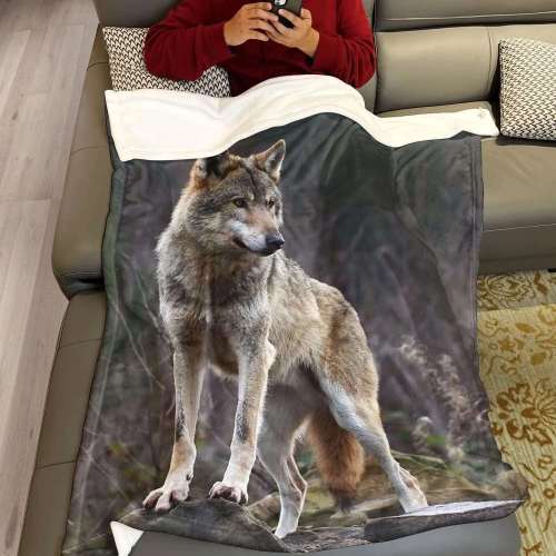 Thick Big Wolf Blanket
