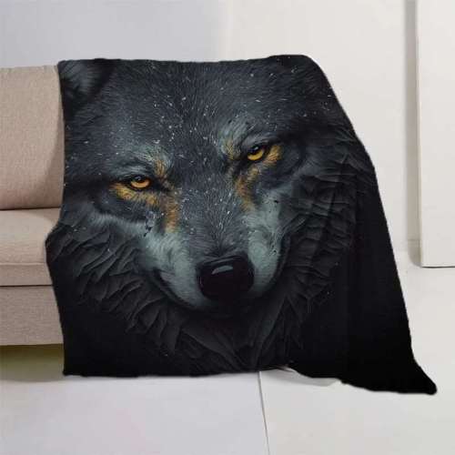 Cool Wolf Face Blankets