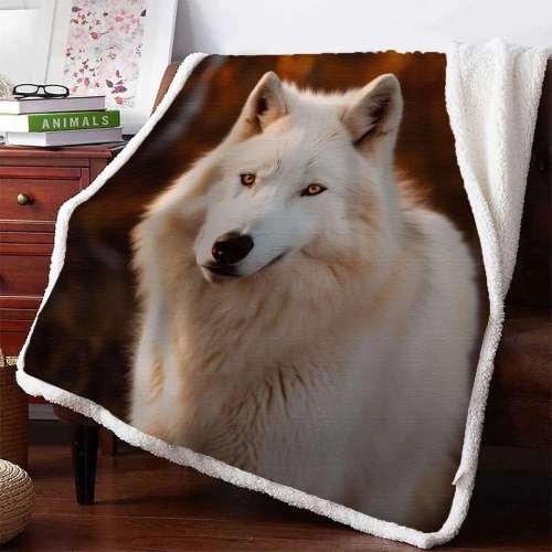Wolf Blanket For Sofa