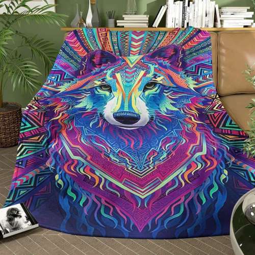 Geometrical Wolf Blankets