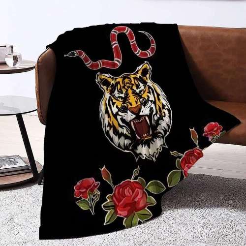 Tiger Flower Blanket