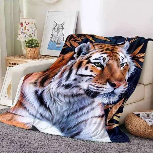 Tiger Leaves Blankets