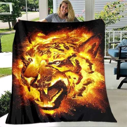 Blanket With Tiger Head