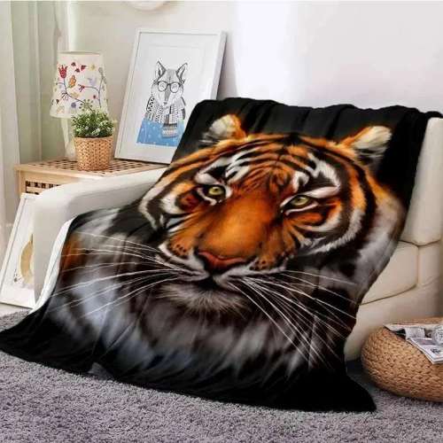Tiger Head Thick Blanket