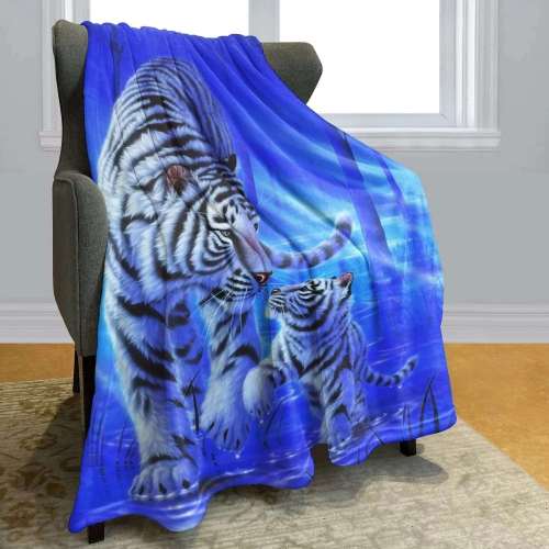 Mom and Cub Tiger Blanket