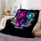 Black Tiger Blanket Throw