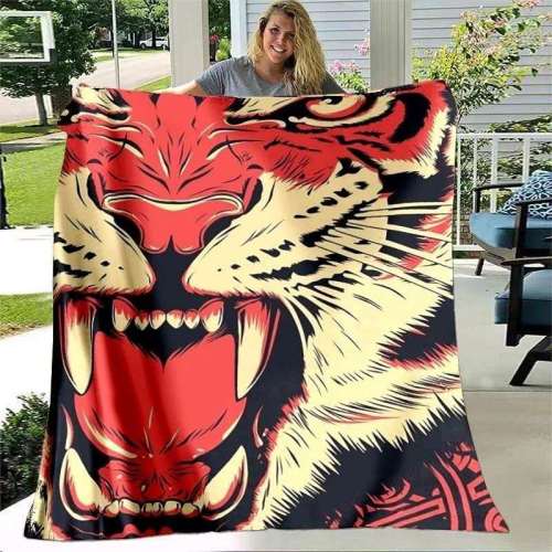 Angry Tiger Blankets