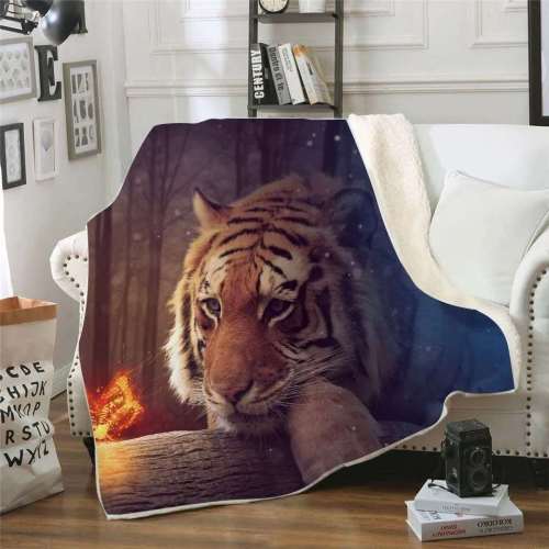 Tiger Light Throw Blanket
