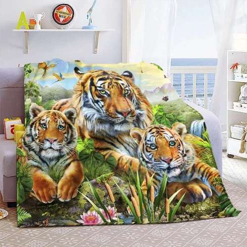 Mom Cubs Blanket Tiger