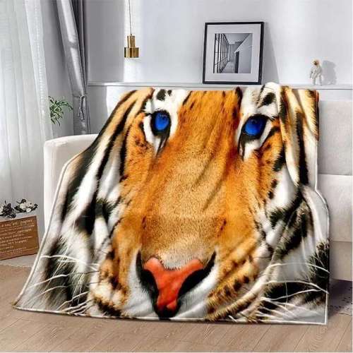 Tiger Face Fleece Blanket