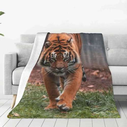 Flannel Tiger Blanket Throw