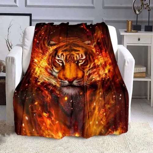 Flaming Tiger Blankets