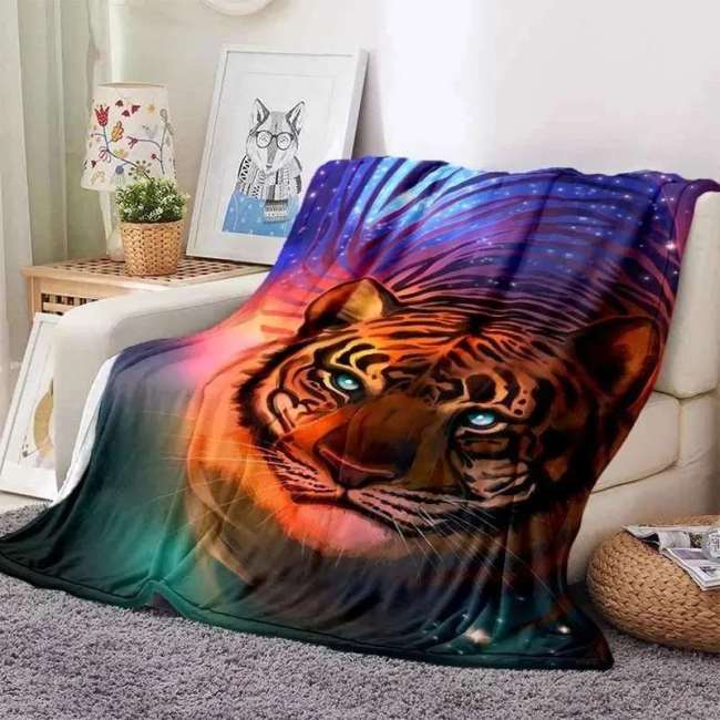 Tiger Pattern Flannel Blanket