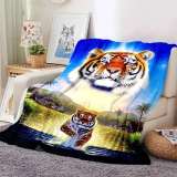 Tiger Knitted Blanket