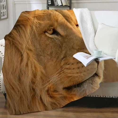 Flannel Lion Blanket