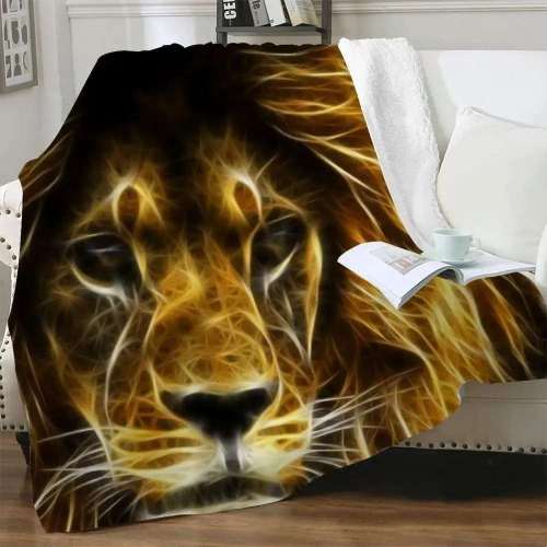 Plush Lion Blanket