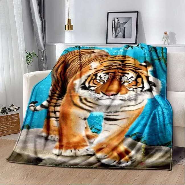 Tiger Flannel Blanket
