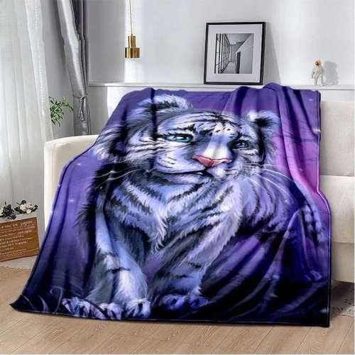Fuzzy Tiger Cub Blanket