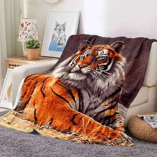 Giant Tiger Print Blanket