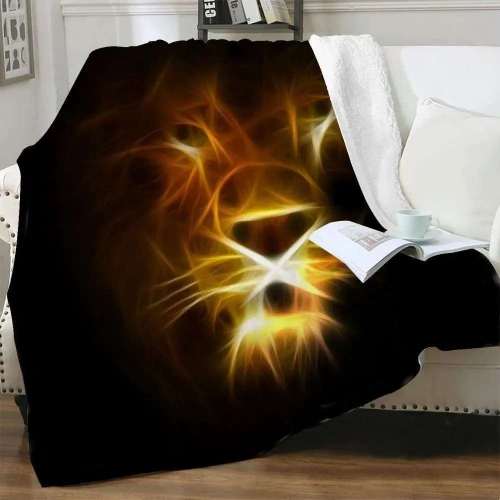 Abstract Lion Blanket