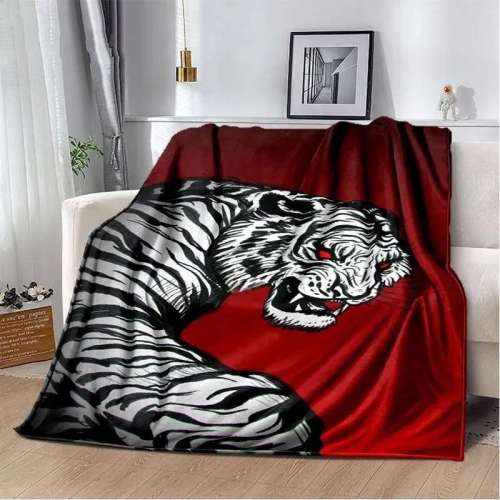Red Fuzzy Tiger Blanket