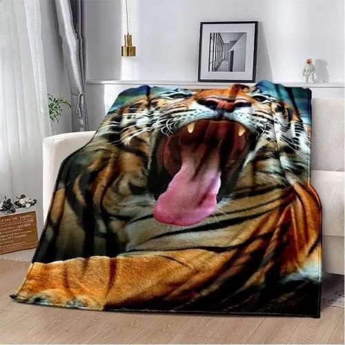 Bengal Fuzzy Tiger Blanket