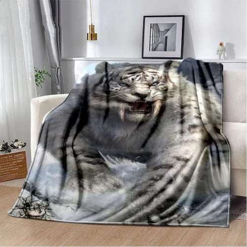 Big Fuzzy Tiger Blanket
