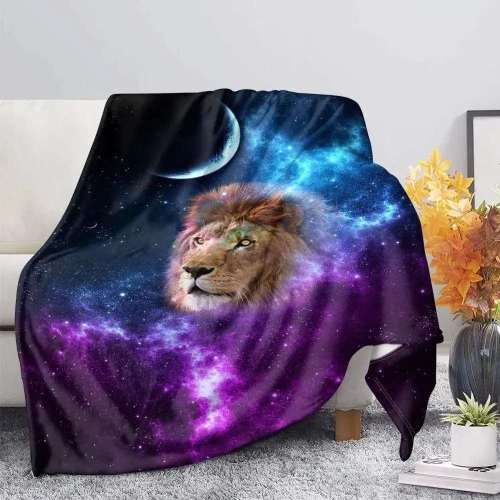 Galaxy Lion Blanket