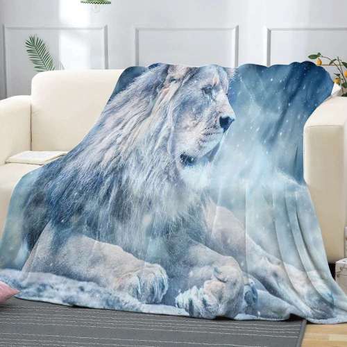 Blue Soft Lion Blanket