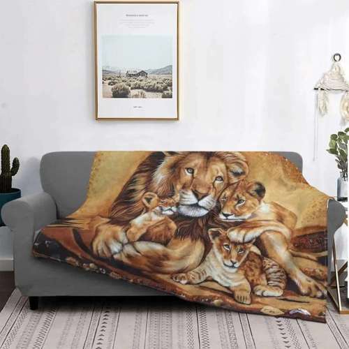 Lion Family Comfort Blanket