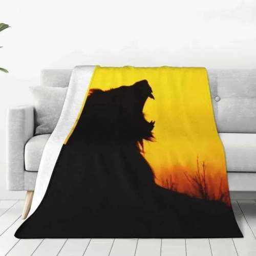Soft Lion Roaring Blanket