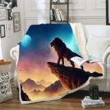 Lion Print Plush Blanket